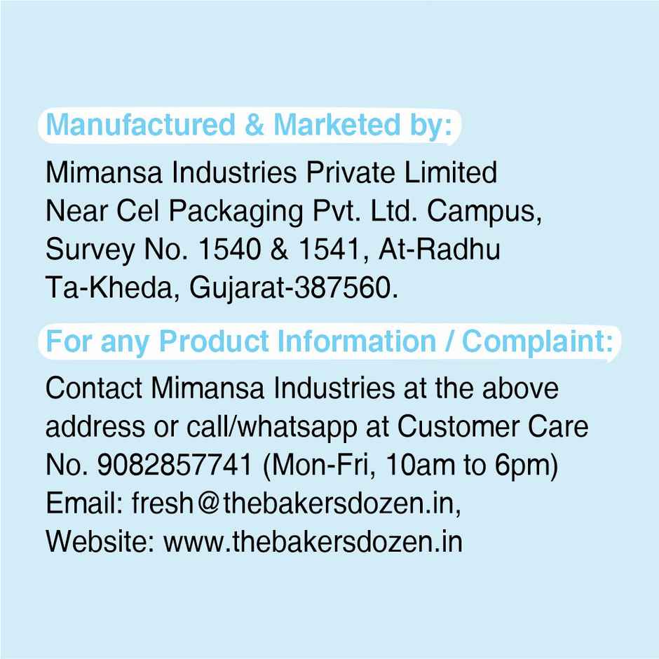 The Baker's Dozen Chocochip Muffin | Veg/Eggless Cake | Cup Cake | Tiffin Cake | Chocolate Muffin