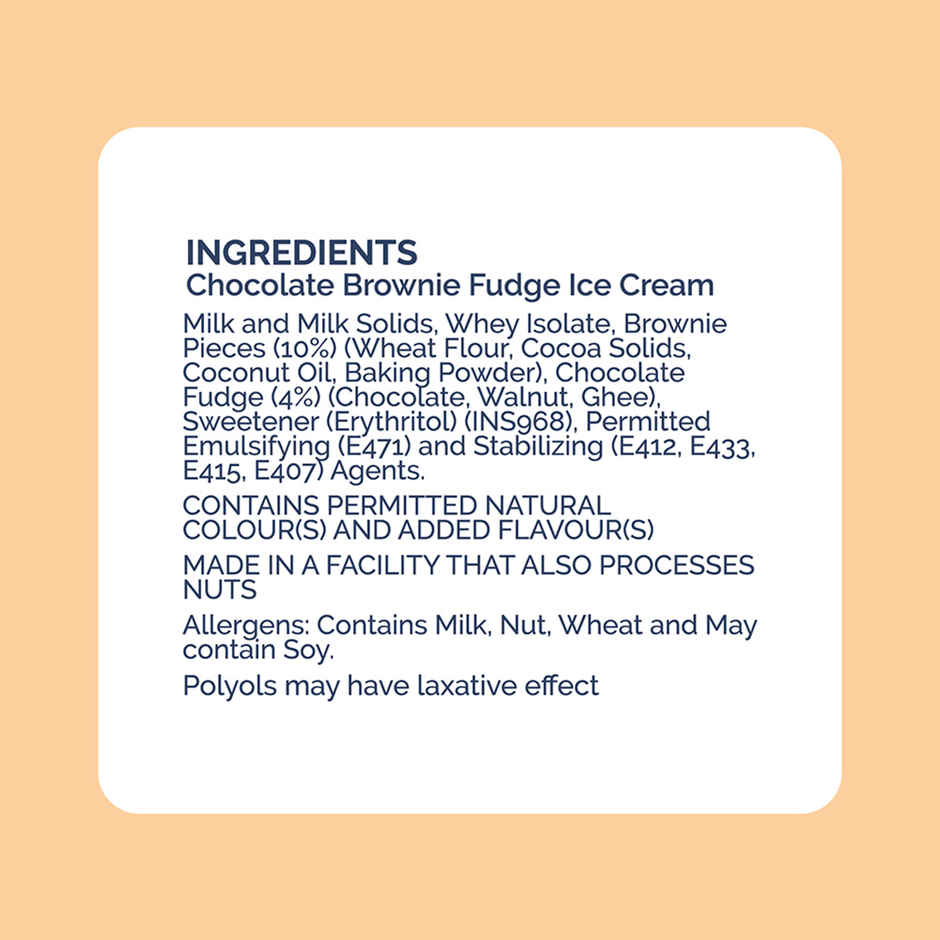 Get-A-Way Chocolate Brownie Fudge High Protein Ice Cream Cup | Zero Added Sugar