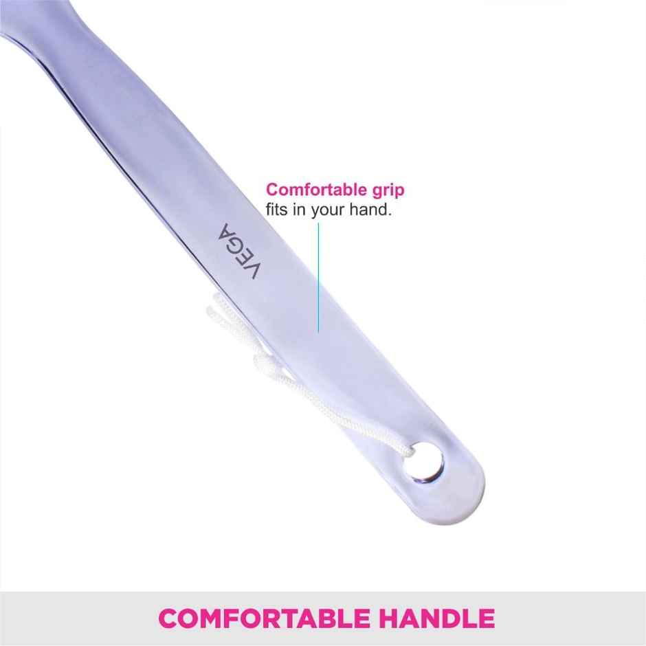 Vega Soft Bristle Bath Brush With Ergonomic Handle | Plastic | Color May Vary