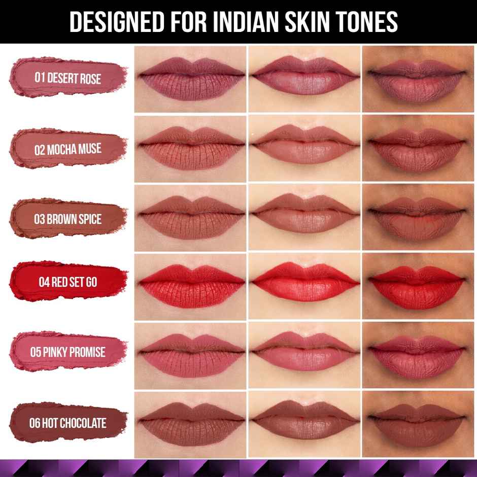 Staze Velvet Kiss Matte Bullet Lipstick |04 Red Set Go