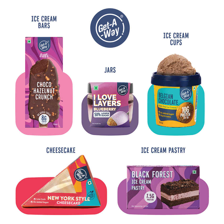 Get-A-Way Belgian Chocolate High Protein Ice Cream Cup | Zero Added Sugar