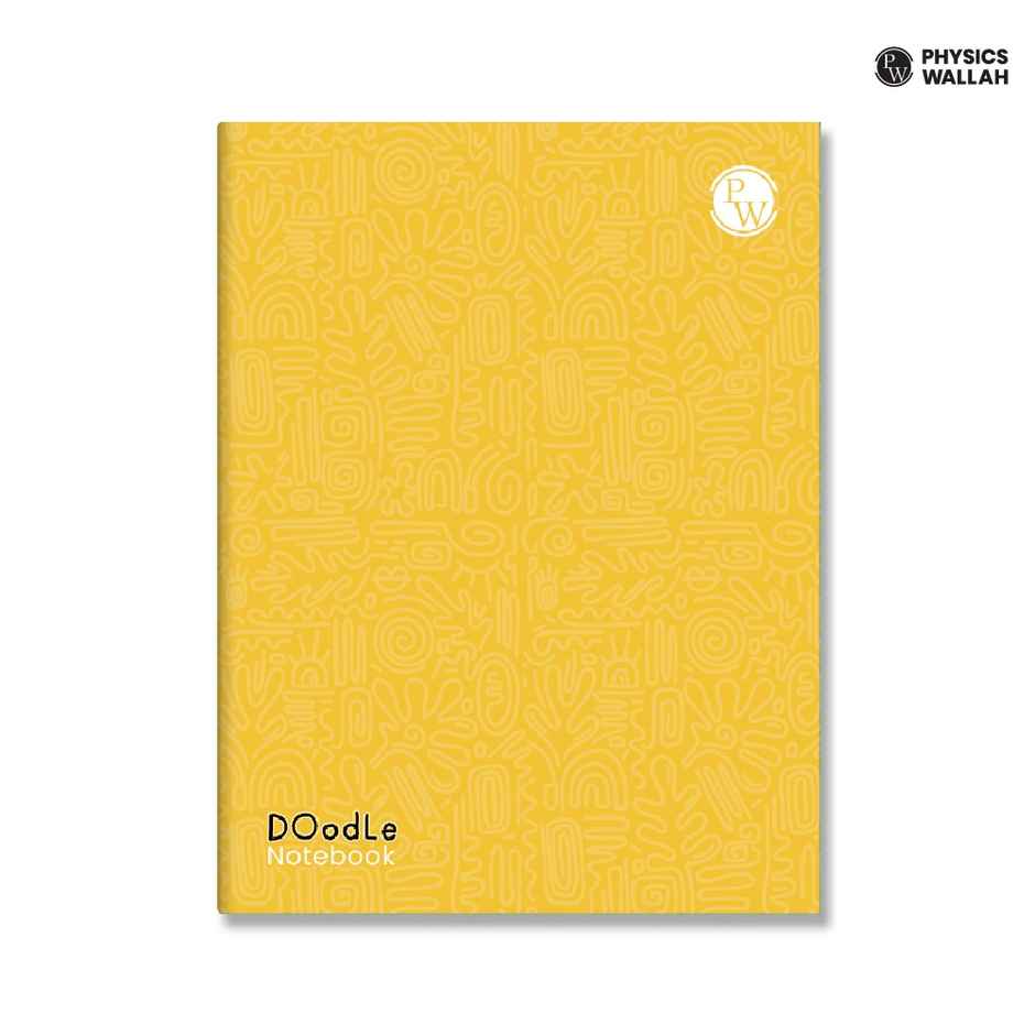 PW Doodle Notebook | 120 pgs | 5 Line with Gap, 4 Line with Gap & 1 cm Square | Yellow