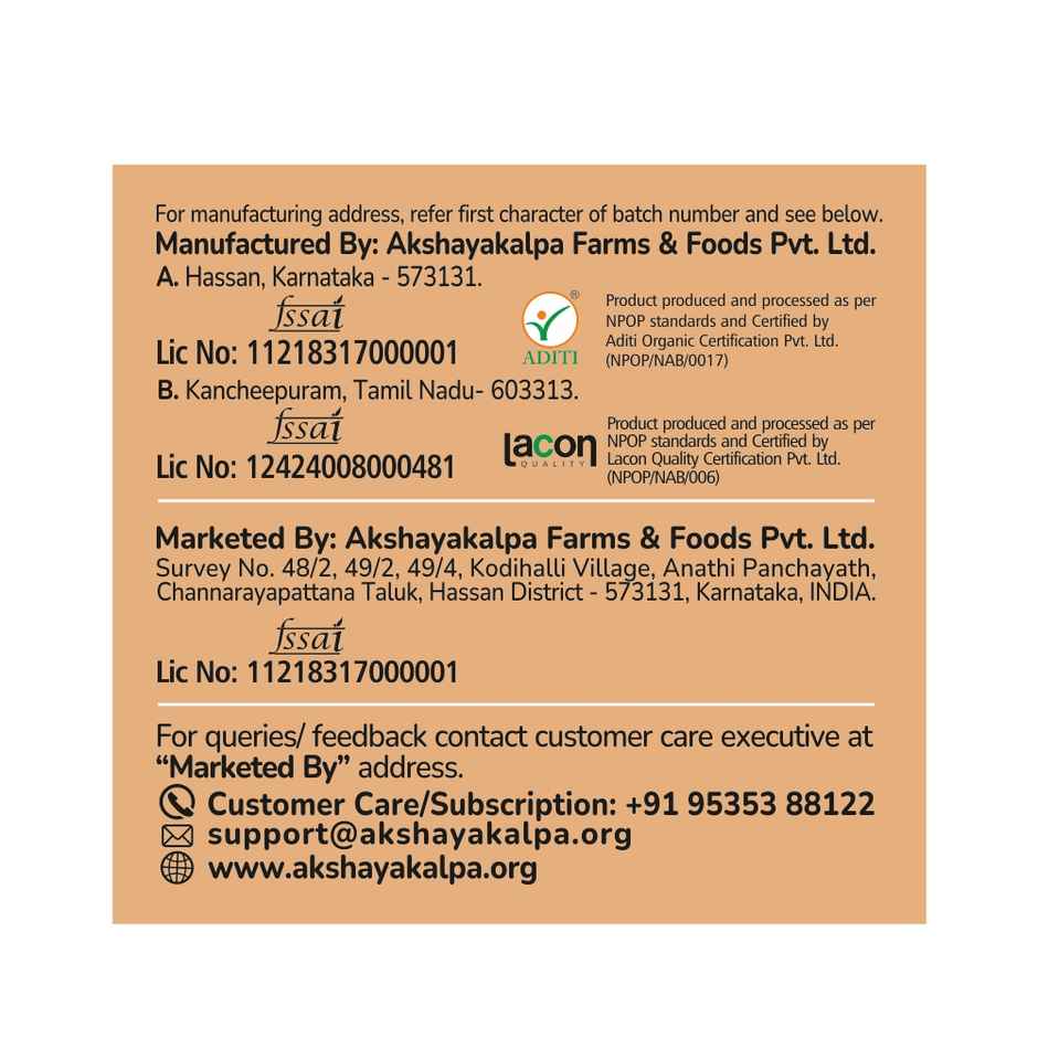 Akshayakalpa Organic Pasteurized Cow Fresh Milk | Pouch