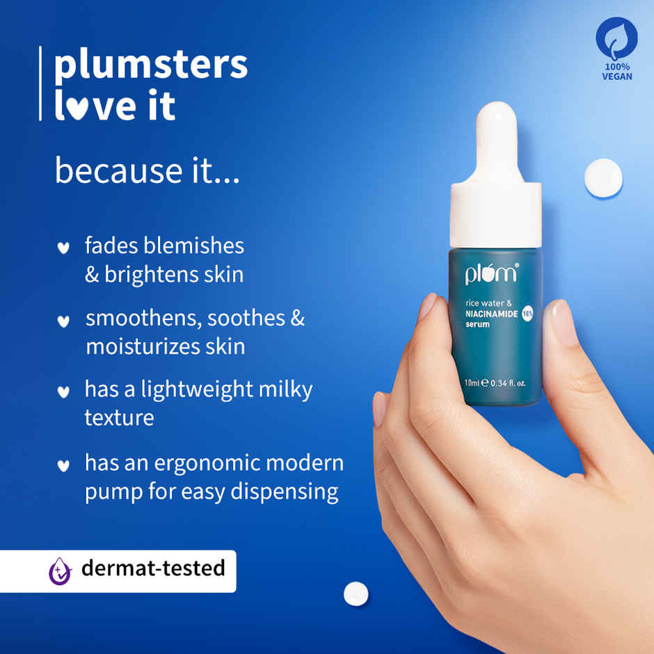 Plum 10% Niacinamide Face Serum with Rice Water & Squalane