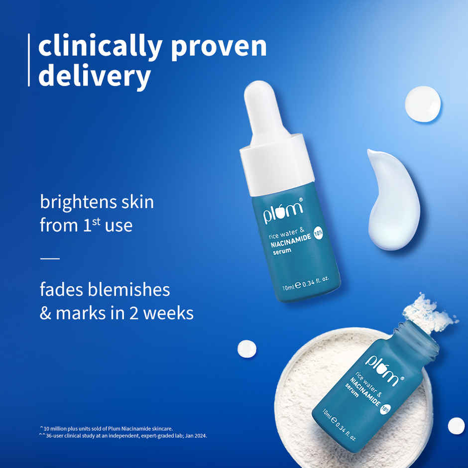 Plum 10% Niacinamide Face Serum with Rice Water & Squalane