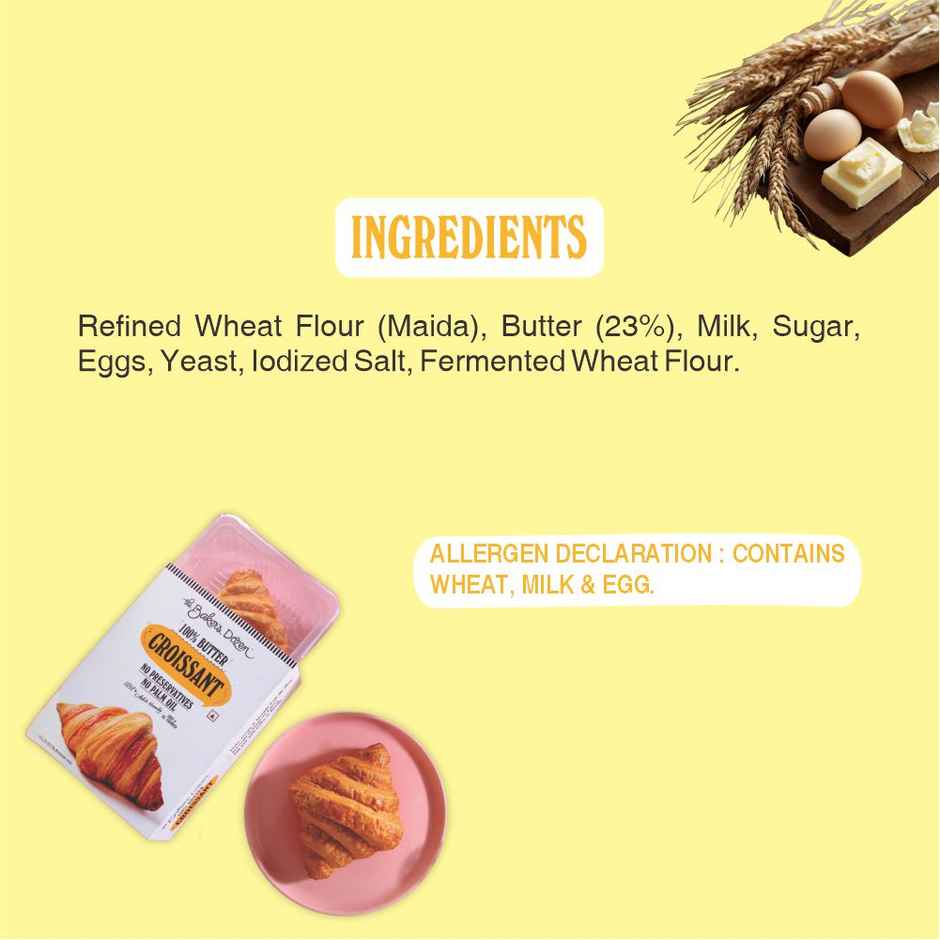 The Baker's Dozen 100% Real Butter Croissant with No Preservative Combo