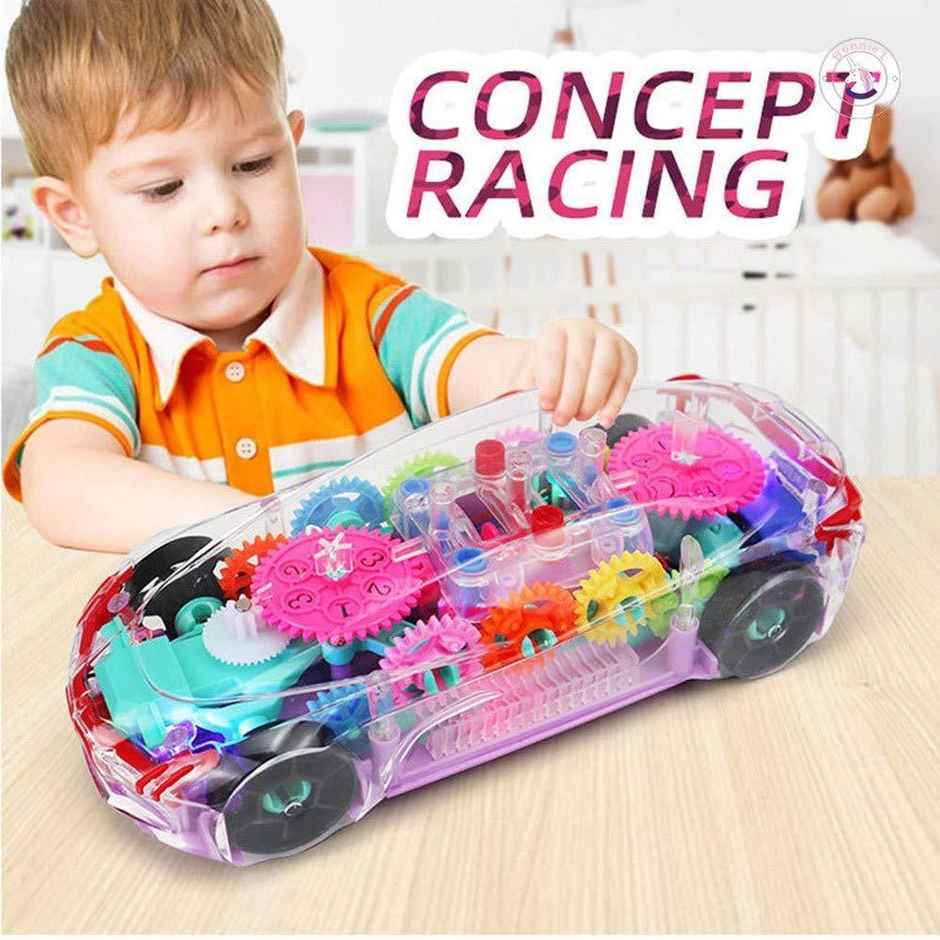 Rotating Transparent Toy, Flashing Lights, Kids' Toy, Interactive Play, Colorful Lights, Battery Operated, Fun for Children, Educational Toy, Motor Skills Development.