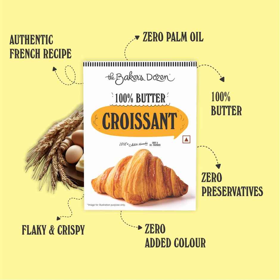 The Baker's Dozen 100% Real Butter Croissant with No Preservative Combo