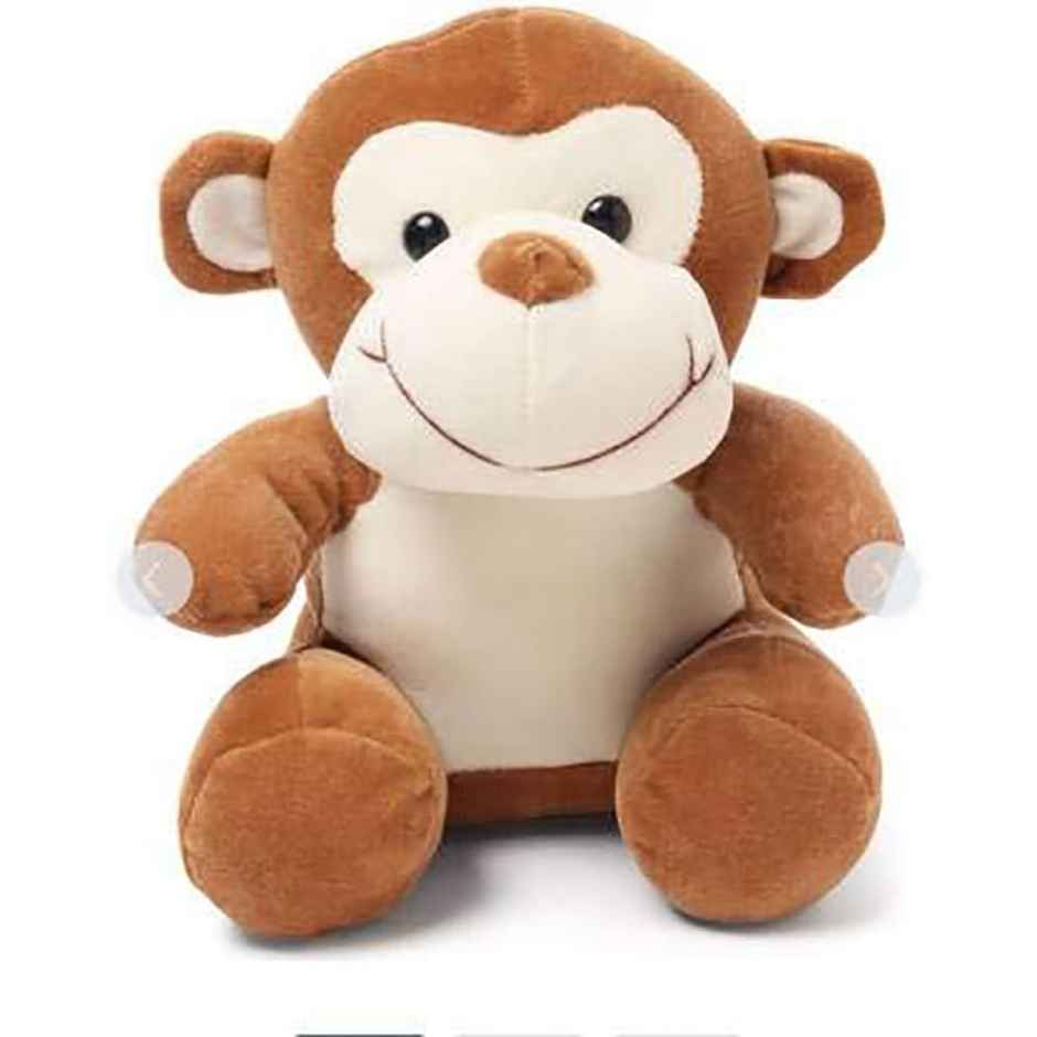 Webby Plush Cute Sitting Monkey Stuffed Toys Home Office And Car Decor Toys For Kids And Adults