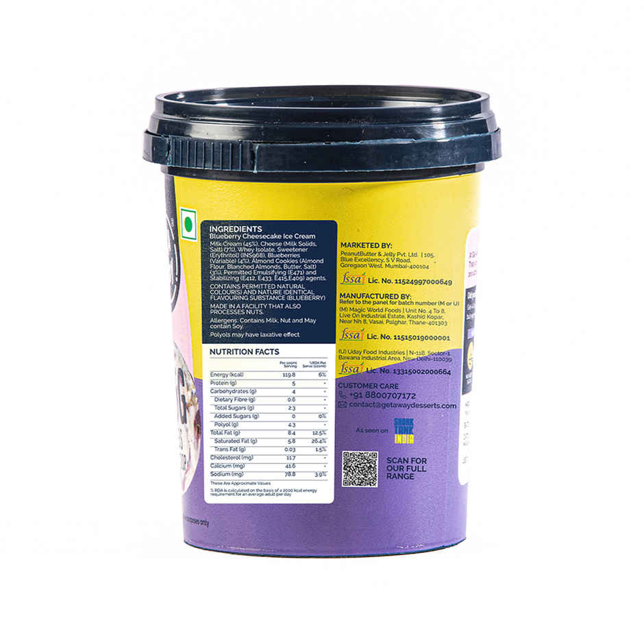 Get-A-Way Blueberry Cheesecake Ice Cream Tub