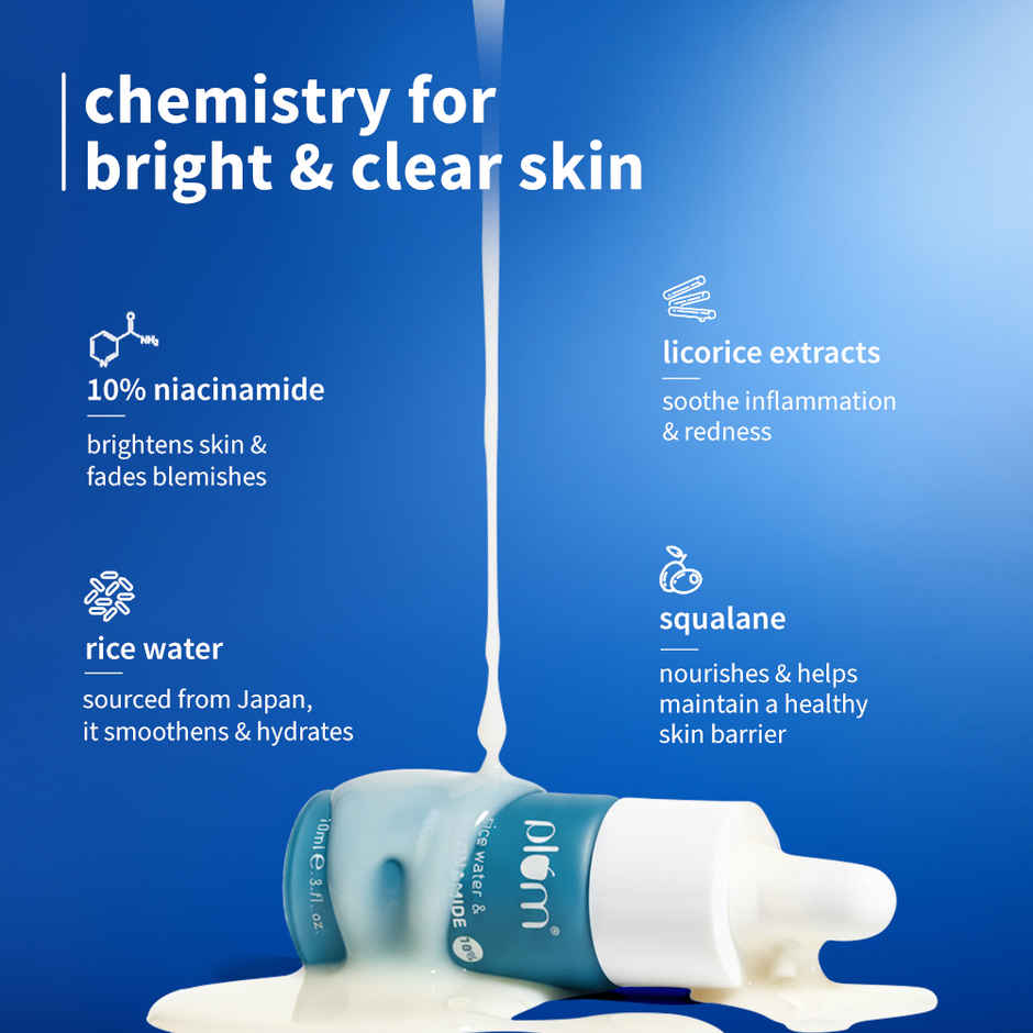 Plum 10% Niacinamide Face Serum with Rice Water & Squalane