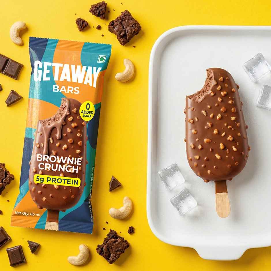 Get-A-Way Brownie Crunch Ice Cream Stick | Zero Added Sugar | 5g Protein