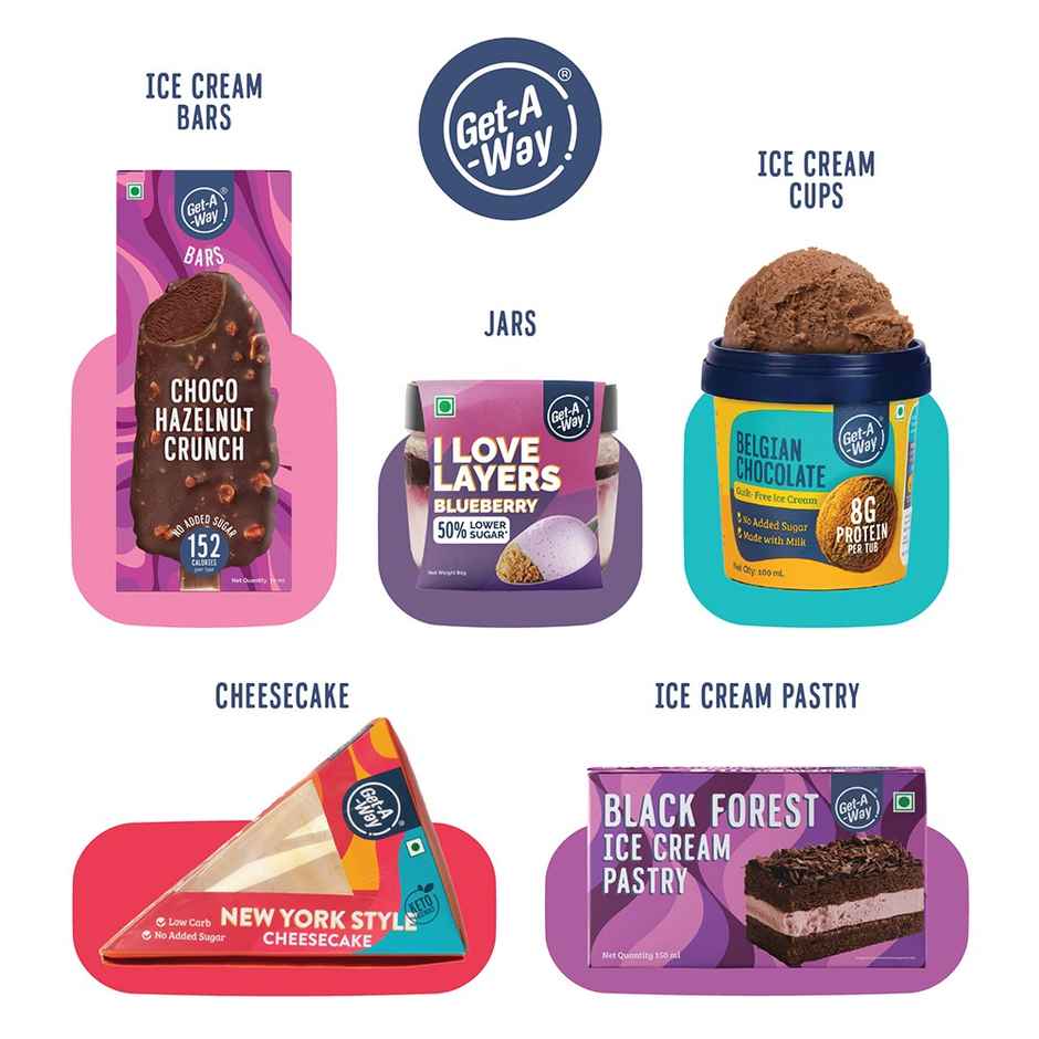 Get-A-Way Belgian Chocolate High Protein Ice Cream Cup | Zero Added Sugar