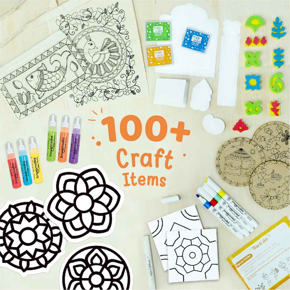 Imagimake Indian Art Forms Kit | Cultural Learning Toy | Traditional Craft Set for Kids