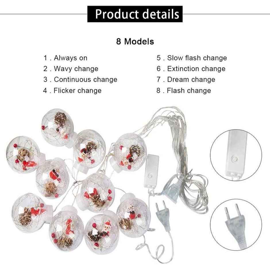 Quace Santa Wish Balls Curtain - Multicolour