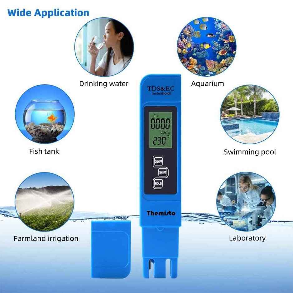 Themisto Tds-40 Tds Meter/Digital Tds Meter With Temperature Water Quality For Ro Purifier (Tds Ec)