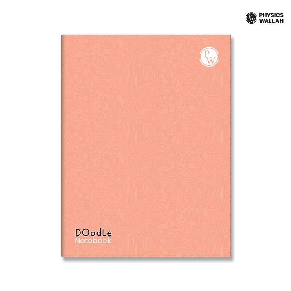 Physics Wallah Doodle Notebook | 160 Pages | 24 x 18 cm | Four Lines with Gap | English