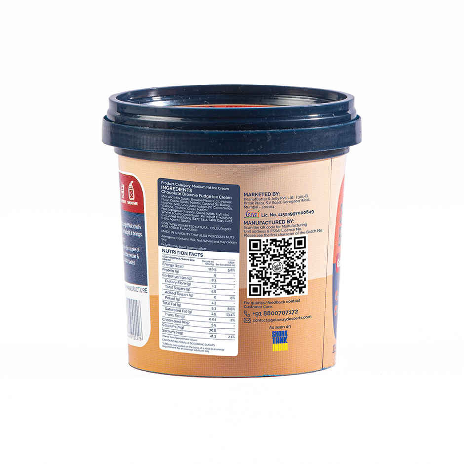 Get-A-Way Belgian Chocolate Ice Cream Cup (100ml) & Get-A-Way Chocolate Brownie Fudge Ice Cream Cup (100ml) Combo