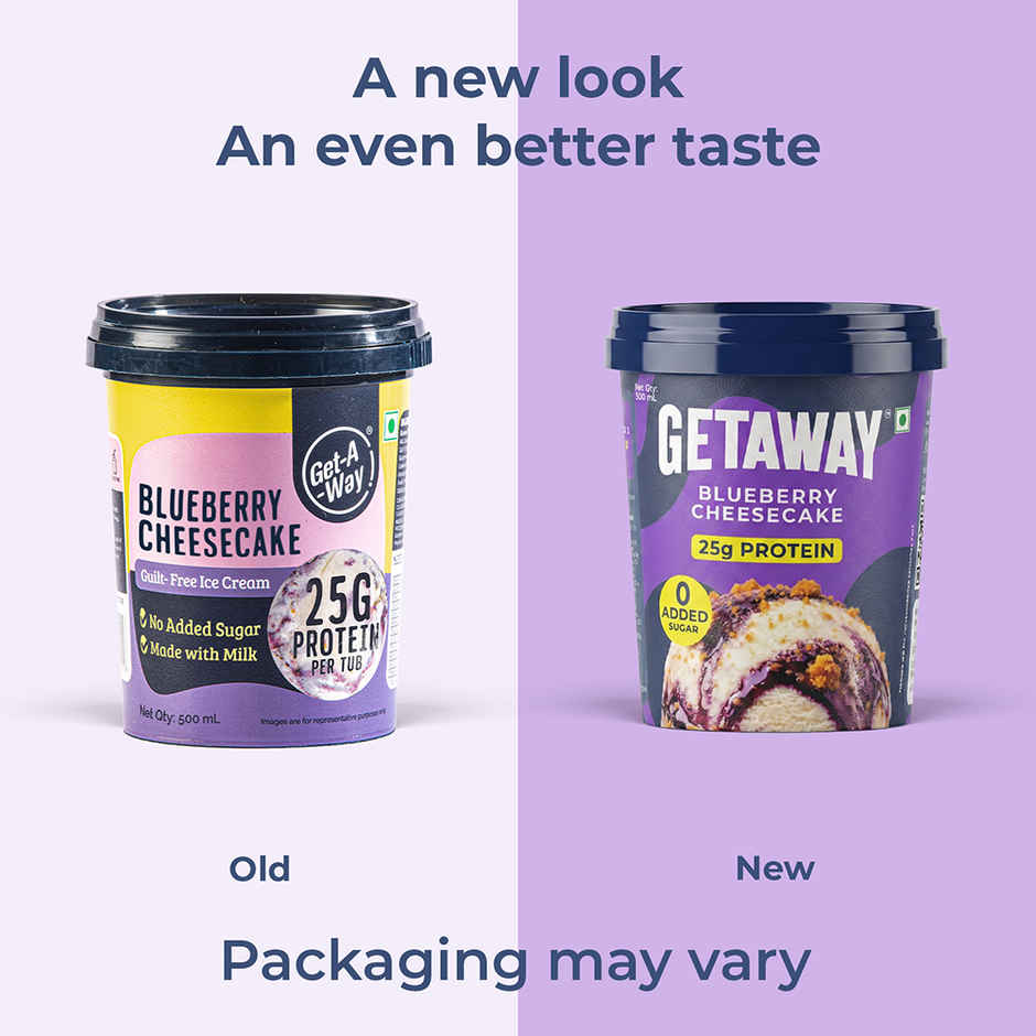 Get-A-Way Blueberry Cheesecake Ice Cream Tub | Zero Added Sugar