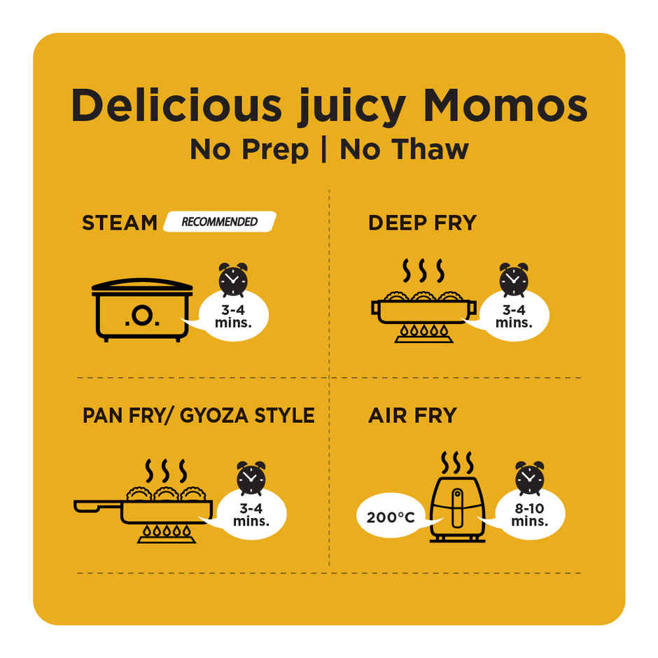 Prasuma Peri Peri Chicken Momos, 12 pcs | Tangy Chicken Filling | No Preservatives, MSG or Palm Oil