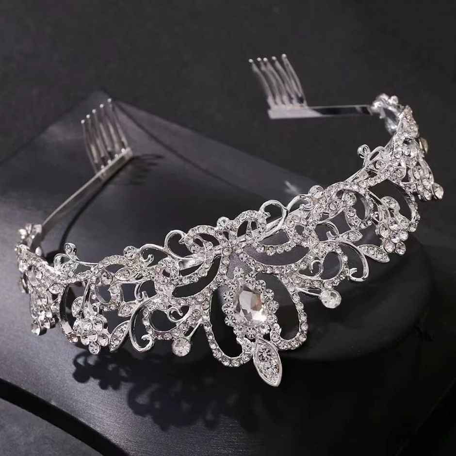 Shining Diva Fashion Crystal Tiara and Crown for Women Girls Kids Bridal Hair Accessories | 15412hb