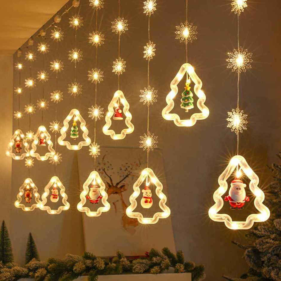 Quace Christmas Tree LED Decorative Lights - Warm White | Curtain Light