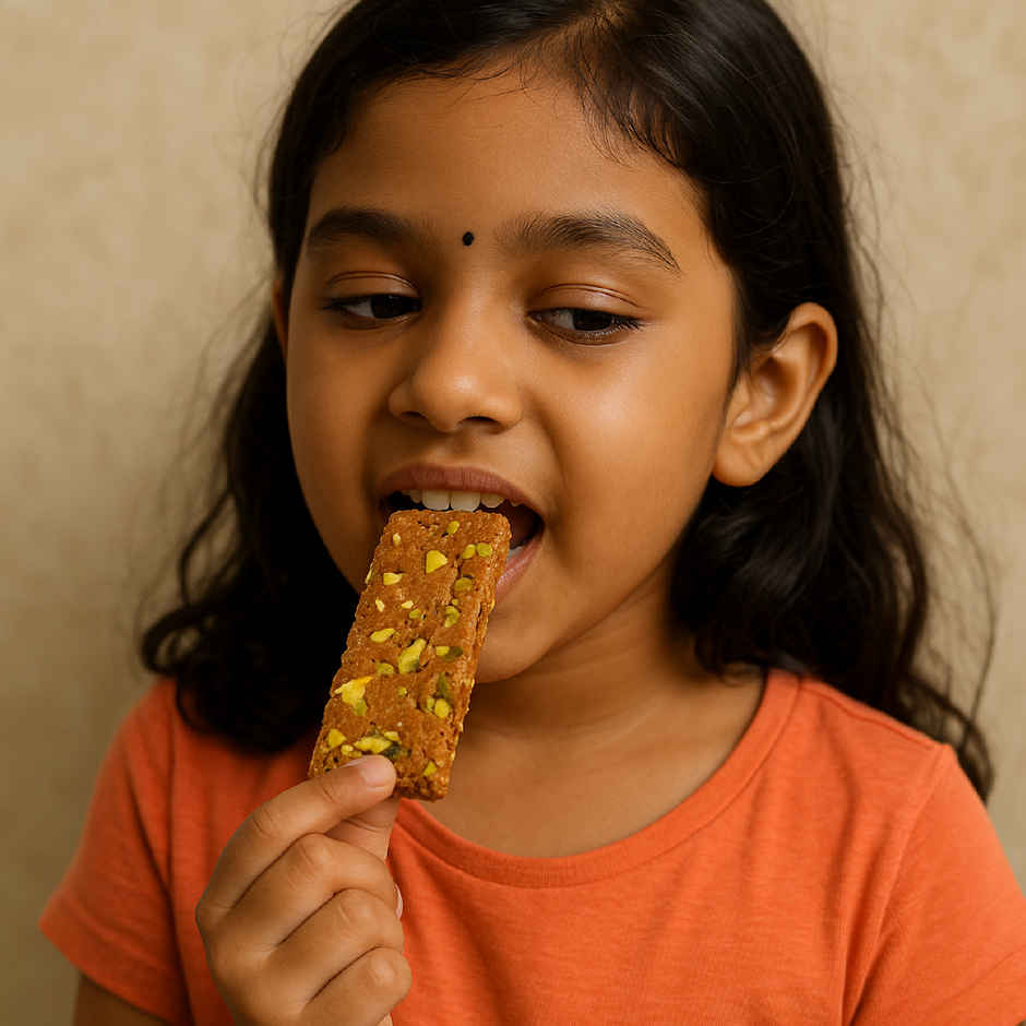 Premium Kaju Katli, 61% Cashew | Burfi | Kaju Katri | Sweets By Go Desi (180g) & Pista Coconut Barfi, 8 Pcs | Burfi | Sweets | By Go Desi (96g) Combo