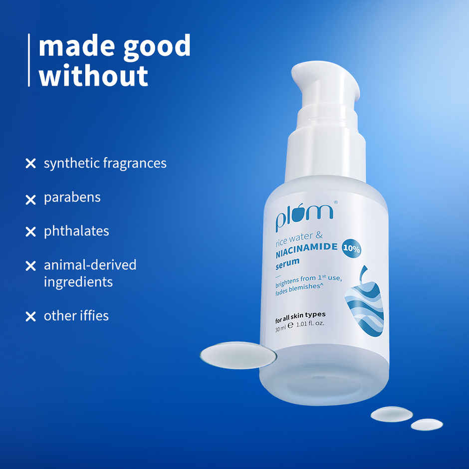 Plum Rice Water & 10% Niacinamide Serum