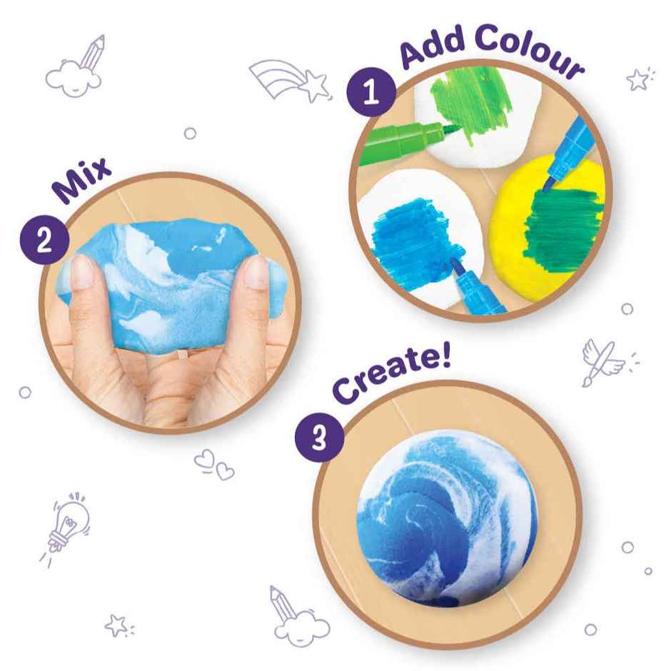 Imagimake DIY Magic Clay Solar System Theme Art and Craft Kit Birthday Gifting Toys for Kids