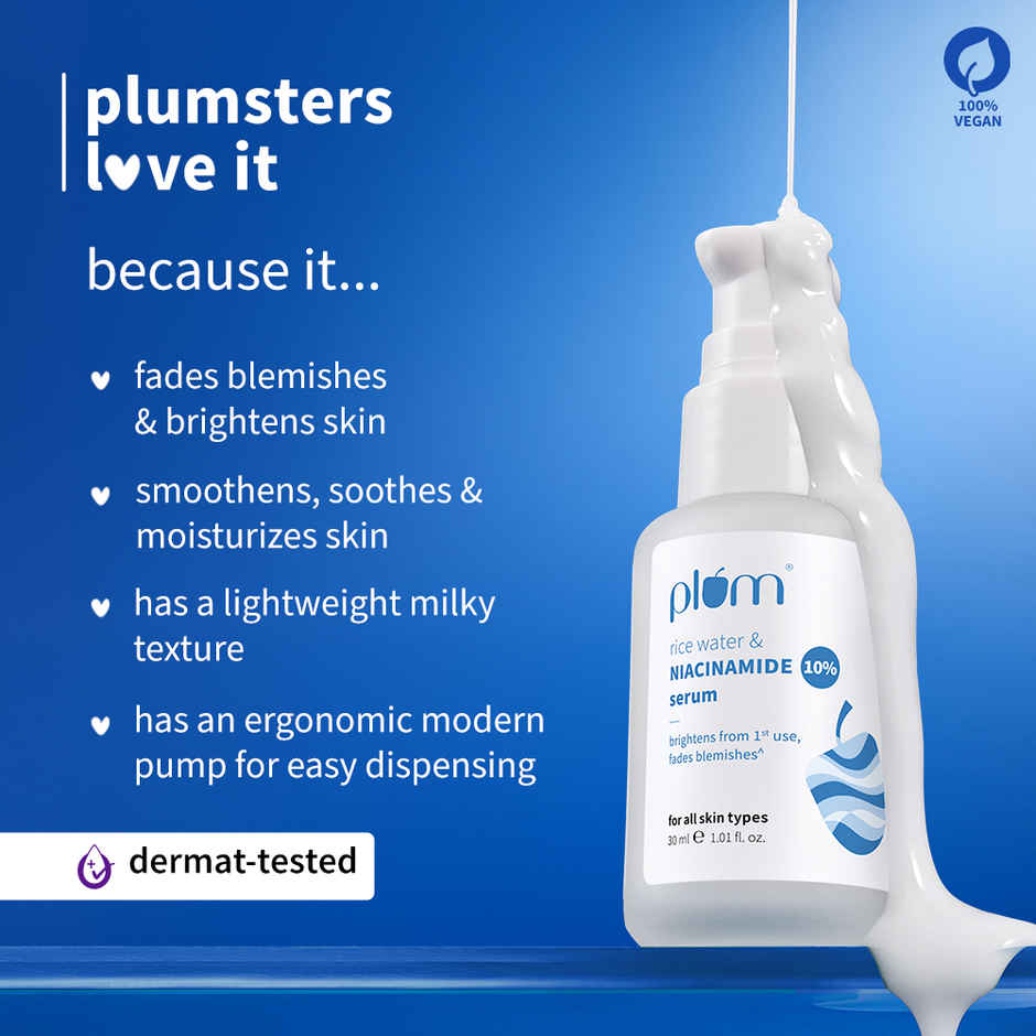 Plum Rice Water & 10% Niacinamide Serum