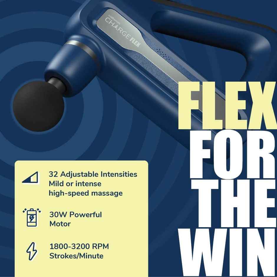 Caresmith CHARGE Flex Cordless Massage Gun: Portable Deep Tissue Massager for Effective Pain Relief