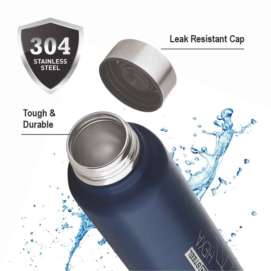 Flair Hexa 1000Ml Stainless Steel Water Bottle - Blue Thunder