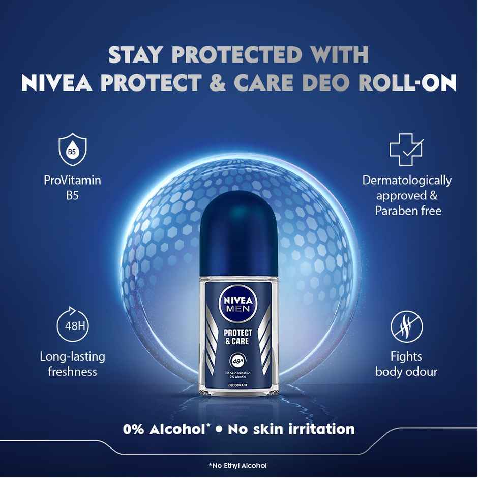 Nivea Protect & Care Deodorant Roll On For Men