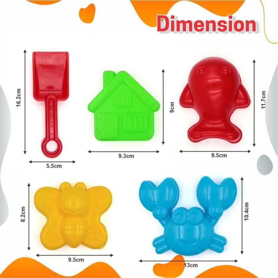 Aditi Toys 1kg Creative Sand Kit - Includes 13 Moulds, Non-Toxic & Stain-Free Sand for Kids 3+
