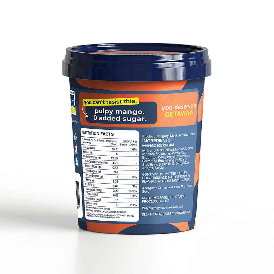 Get-A-Way Mango Ice Cream Tub