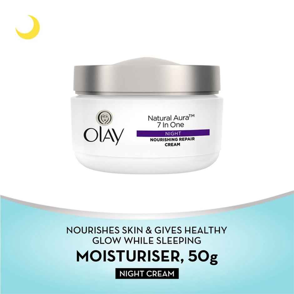 Olay Natural Aura Night Cream With Vitamin B3, Pro B5 E