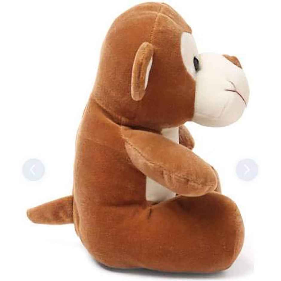 Webby Plush Cute Sitting Monkey Stuffed Toys Home Office And Car Decor Toys For Kids And Adults