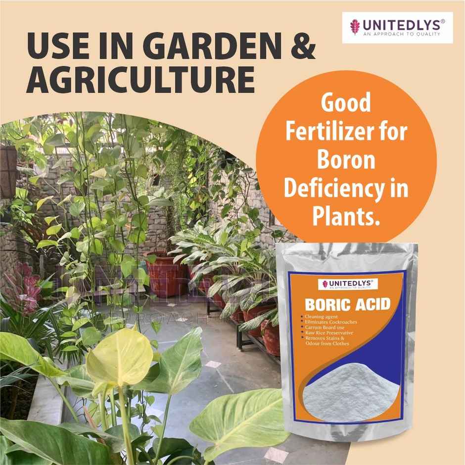 Unitedlys Multi-Purpose Boric Acid Powder with Measuring Spoon | 100% Pure Boric For Cockroaches