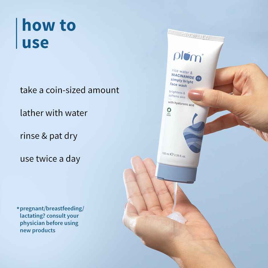 Plum Simply Bright 2% Niacinamide Face Wash With Rice Water