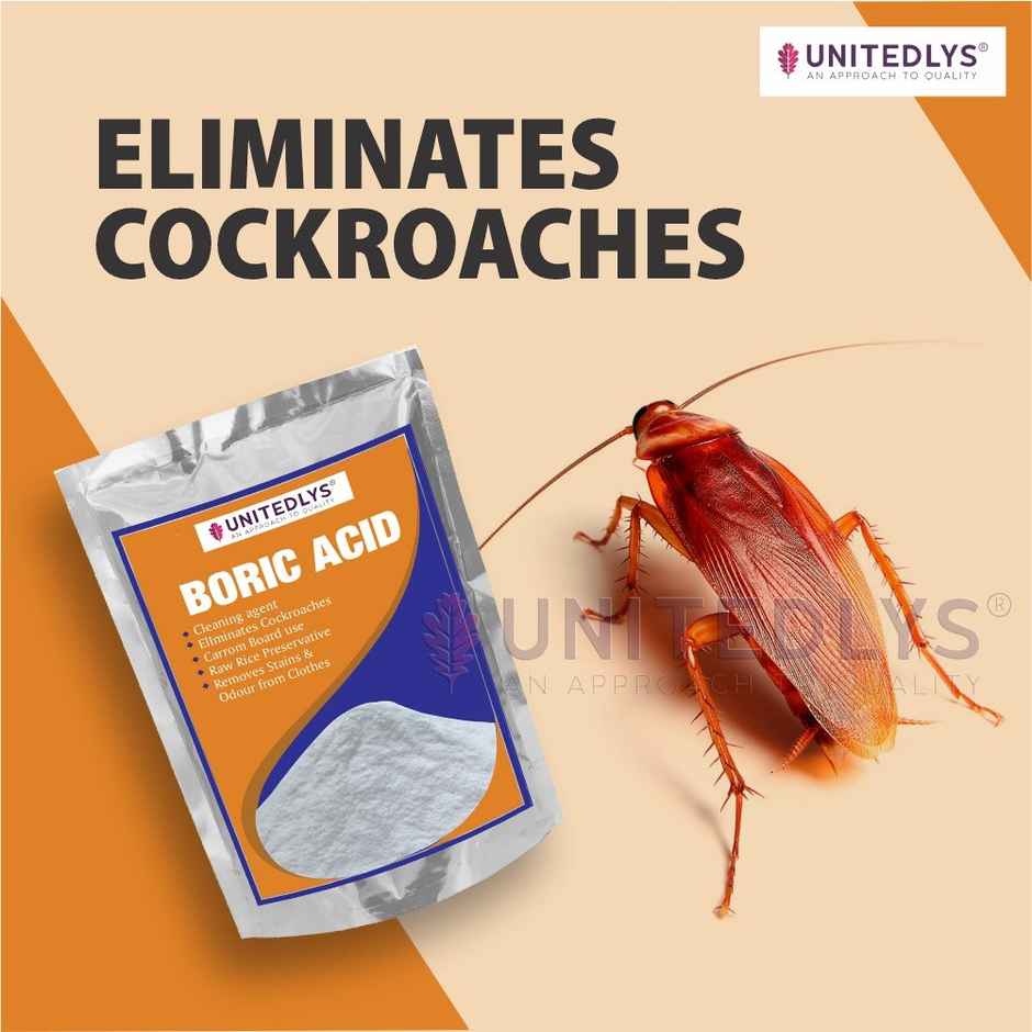 Unitedlys Multi-Purpose Boric Acid Powder with Measuring Spoon | 100% Pure Boric For Cockroaches