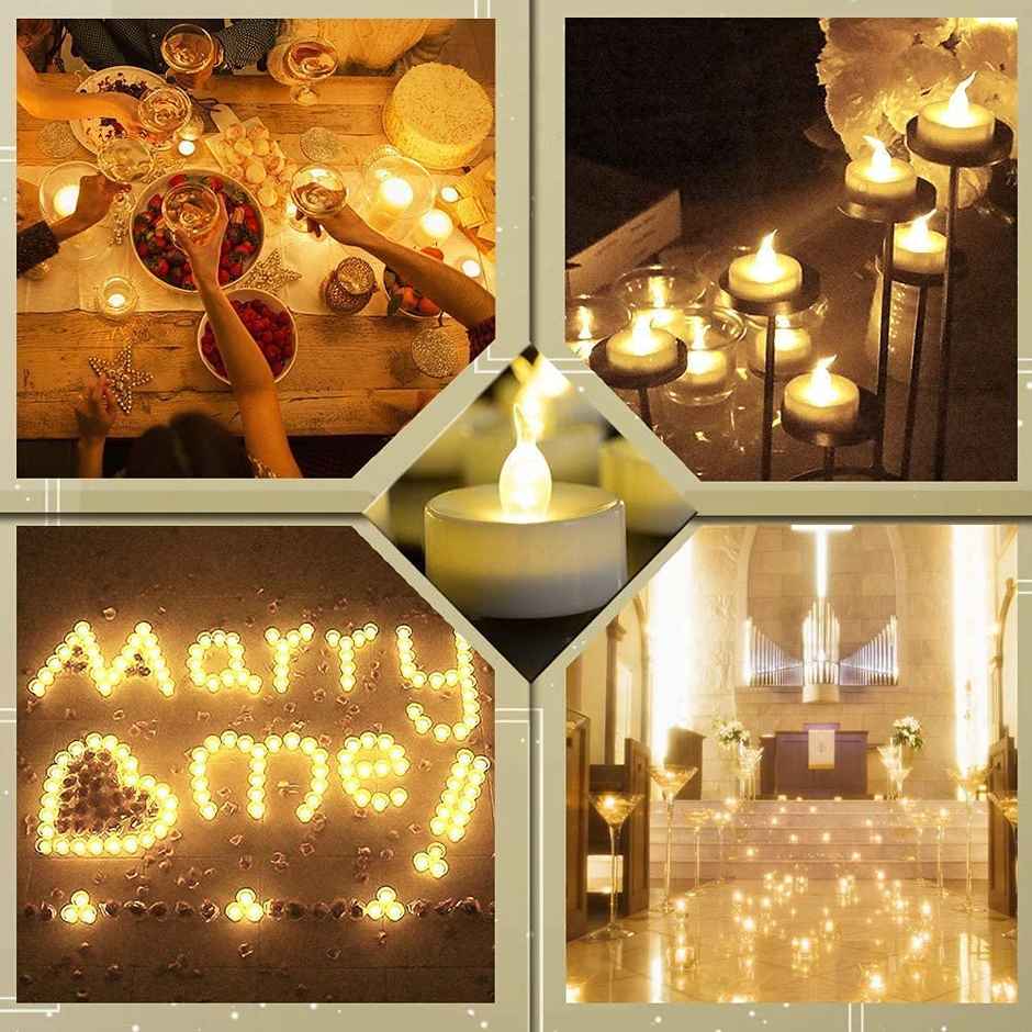 DesiDiya Acrylic LED Tea Light Candles