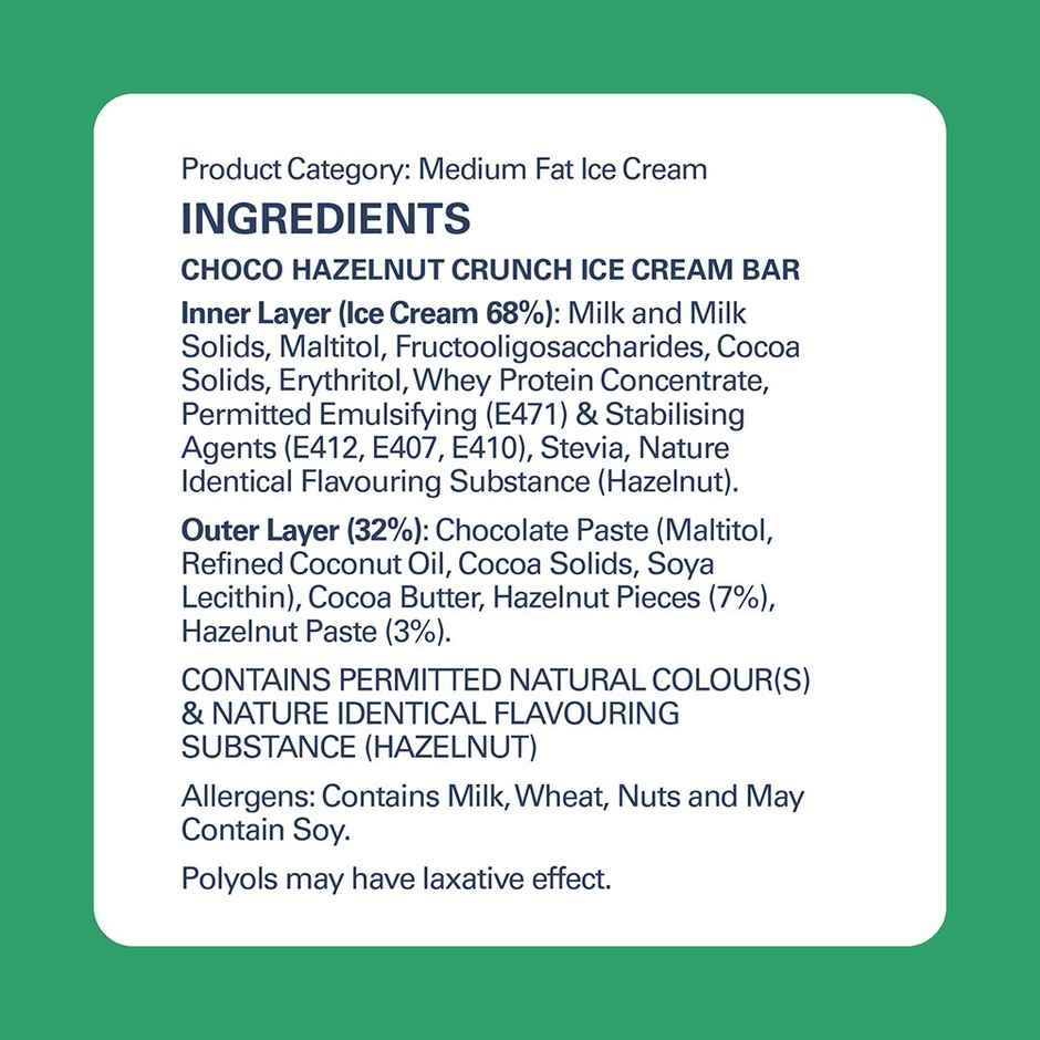Get-A-Way Choco Hazelnut Crunch Ice Cream Stick | Zero Added Sugar | 5g Protein