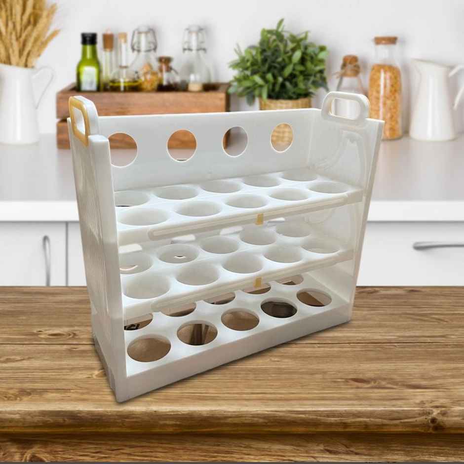 New Dawn Durable Egg Tray Box (30 Eggs) Idal Eggs Storage Box, Egg Container For Fridge, Egg Holder