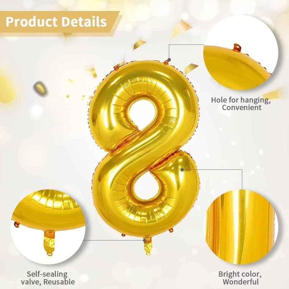 Foil Balloon Number 8 | Let's Vybe