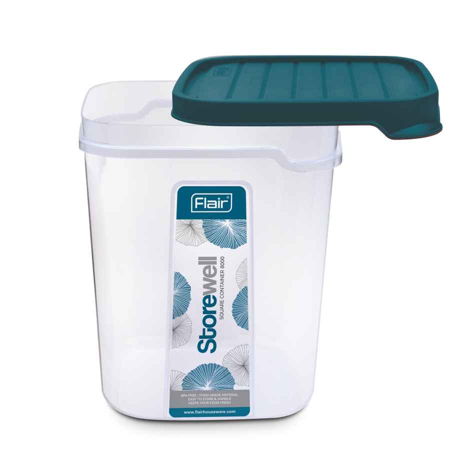 Flair Plastic Storewell Food Storage Containers 12000Ml (Blue), Food Grade, Bpa Free, Spices Grains