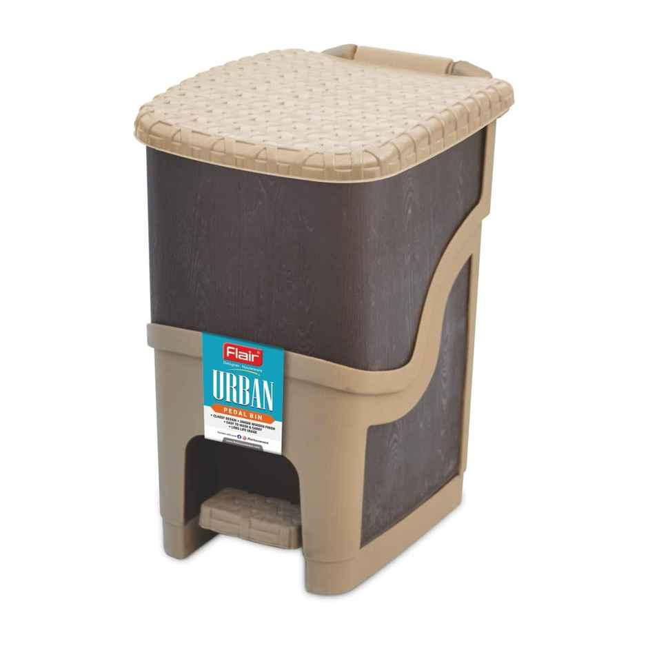 Flair Urban Pedal Bin - 9.5 L (Brown)