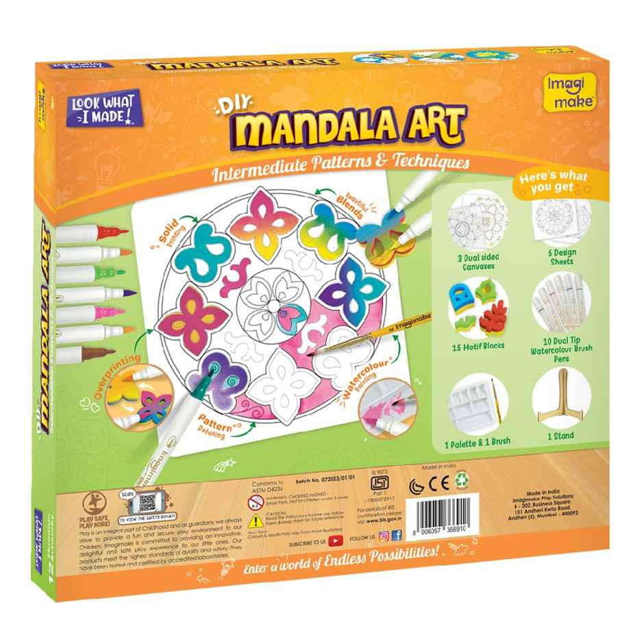 Imagimake DIY Mandala Art & Craft Kit Toys | Birthday Gifting for Kids (8+ Years)