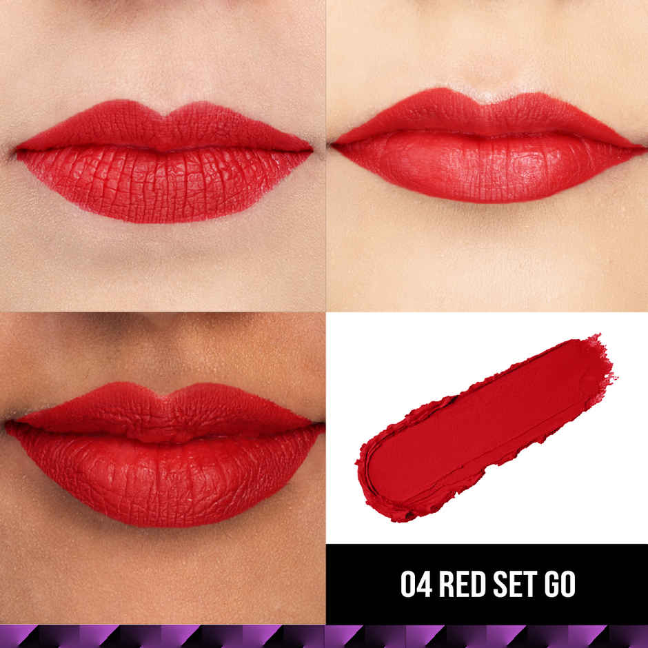 Staze Velvet Kiss Matte Bullet Lipstick |04 Red Set Go