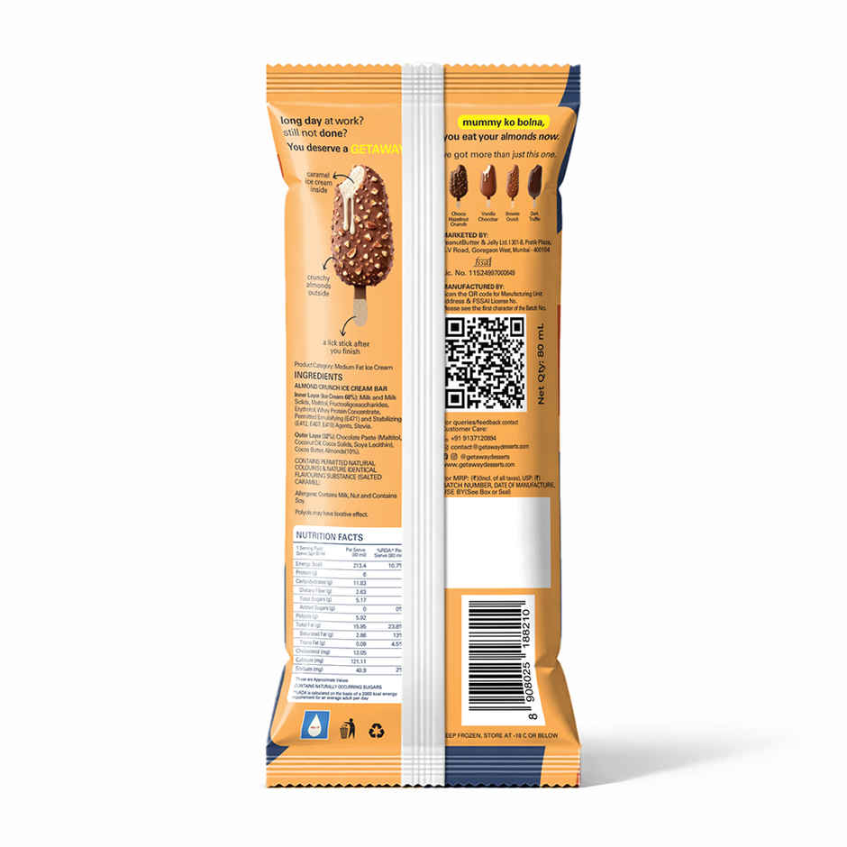 Get-A-Way Brownie Crunch Ice Cream Stick | Zero Added Sugar | 5g Protein