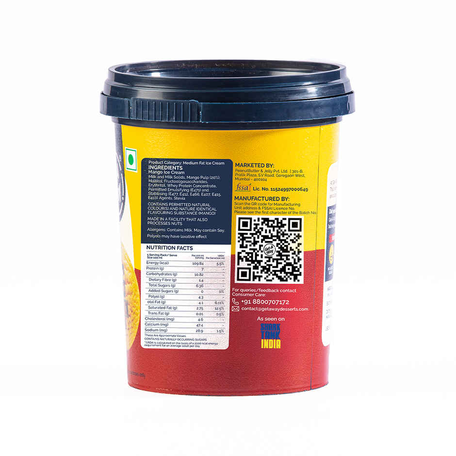 Get-A-Way Mango Ice Cream Tub